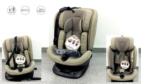 Foppapedretti Clock i-Size Kinderautositz 360° drehbar 40 bis 150 cm Kindersitz